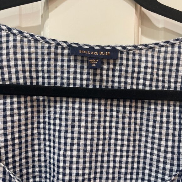 Navy and white cute top size XL by Skies Are Blue - Picture 3 of 6